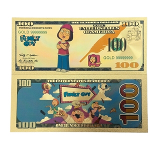 2026 Amerika 6 Model Baru Uang Kertas Anime Keluarga Pria Berlapis Emas 24K untuk Hadiah - Product Image 4