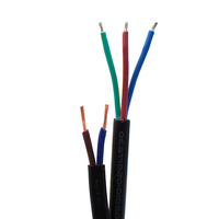 Cable de alimentación plano flexible de 2, 3 y 4 núcleos, cable eléctrico de PVC de cobre desnudo trenzado para uso general, de 2, 3 y 4 núcleos