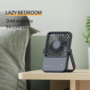 New Design Portable Electric Rechargeable Mini Table Fan 360 Degree Rotation Slim Wall Mounted Office Personal Desktop Fan