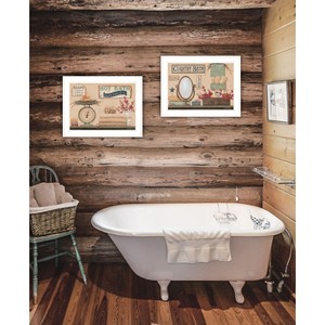 HMS Set di due paesi bagno III bianco incorniciato da parete Art stampa
