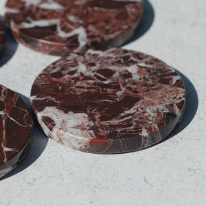 Posavasos de mármol Rosso Levanto - Product Image 2