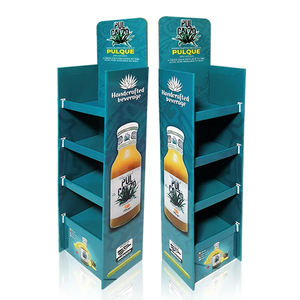 Support d'affichage en carton écologique moderne personnalisé pour les spiritueux, support d'affichage en papier ondulé pour la <span class=keywords><strong>vodka</strong></span>, le vin en bouteille - Product Image 1