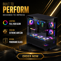Boîtier d'ordinateur de jeu Micro ATX blanc avec panneau en verre, tour moyenne, 3 ventilateurs avant