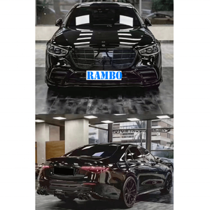FACELIFT AERO KIT DELANTERO Y TRASERO LIP TRASERO SPOILER ESCAPE PARA MERCEDES W223 SPORT ACTUALIZACIÓN AL ESTILO <span class=keywords><strong>BABUS</strong></span> - Product Image 3