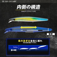 Leurre Artificiel OEM Minnow Jerkbait Flottant pour Eau Salée, Grand Modèle, pour Pêche au Poisson, Leurre Twitch, Leurre Minnow Suspendu pour Bass