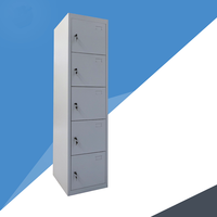 China Factory Price Steel 5 Tier Cloth Storage Cabinet Luggage Locker