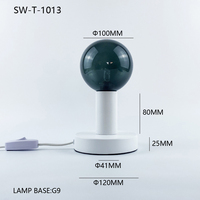 Lámpara de Mesa Decorativa LED Circular de Estilo Industrial Contemporáneo para Habitación de Hotel, Lámpara de Noche para Escritorio