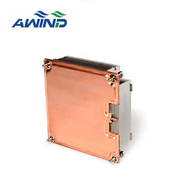 CPU GPU 1u 2u vapor Chamber Cooling Module Copper Heat Pipe Zipper Fins Heatsink Stamped Soldering Aluminium Vc Heat Sink Cooler