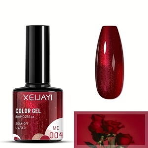 Vernis à ongles en gel métallique rouge/vert de Noël 7 couleurs 8 ml, vernis à ongles métallique à effet miroir longue durée - Product Image 1