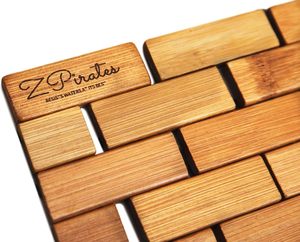 Custom Solid Eco-Friendly Natural Bamboo Shower <strong>Mat</strong> Bathroom <strong>Floor</strong> Anti slip <strong>Mats</strong> <strong>Wooden</strong> Shower <strong>Mat</strong> Bathroom Products - Product Image 1