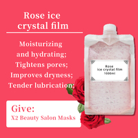 Rose Gel Gelée Nuit Dormir Visage Rose film icecrystal