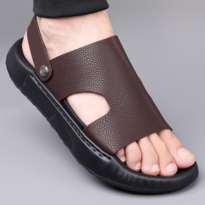 Sandalias Casuales Transpirables para Hombre, de Piel Genuina, con Punta Abierta y Suela de EVA - Product Image 1