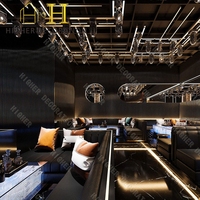 Présentoir d'alcool moderne Vitrine Meubles Bar Meubles Ensemble Personnalisation Led Dj Lumières pour boîte de nuit