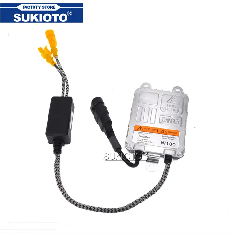 SUKIOTO – Ballast HID haute puissance 24V, 100W, démarrage Super rapide, réacteur HID mince pour phare de voiture Xenon 100W H1 H3 H7 H11, Kit de phares HID