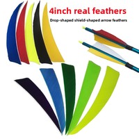 Ventes d'usine Plumes de dindon pour tir à l'arc, type drop de 4 pouces, plumes naturelles, modèle JA0316, 50 pièces, Henan