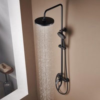 Système de panneau de douche à pluie apparent pour salle de bain, colonne de douche en laiton, ensemble de mitigeur de douche
