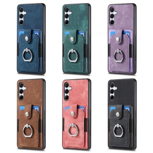 Funda de Cuero con Ranura para Tarjetas para <span class=keywords><strong>Samsung</strong></span> Galaxy S23 Plus Ultra FE A14 A54 A34 <span class=keywords><strong>A33</strong></span> 5G A42 A04E A04, Soporte Magnético para Coche - Product Image 4
