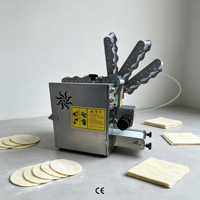 Usine de transformation de viande 	 Machine à étaler la pâte pour chapati, samosas, gyozas, wontons, rouleaux de printemps, et à presser les feuilles de pâte pour dumplings et le pain pita