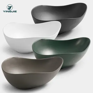 high quality modern oval ceramic art wash basin above counter bathroom sink