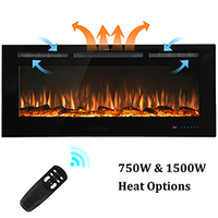 Chimenea Eléctrica Luxstar de 72 Pulgadas en Oferta, Chimenea Eléctrica Moderna con Regulador de Intensidad
