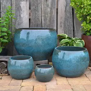 Meilleures ventes durables utilisant des pots de fleurs d'intérieur en céramique, vente en gros de pots de fleurs, pot de fleurs émaillés en céramique du Vietnam