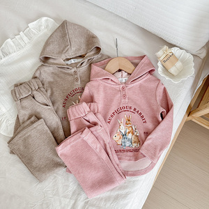 Collection Automne Filles 2025 Nouveau Style Ensemble Mode Bébé Lapin Sweat à Capuche Élégant pour Enfants - Product Image 2