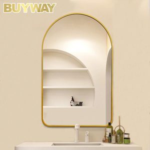 Arc en métal cadre doré personnalisé <span class=keywords><strong>Vintage</strong></span> décoratif chambre à coucher Dressing Long pleine longueur <span class=keywords><strong>grand</strong></span> mur <span class=keywords><strong>miroir</strong></span> sur pied - Product Image 1