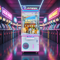 Machine à griffes de luxe à coins arrondis, électrique, à monnayeur, en bois et métal, pour centres de jeux d'amusement