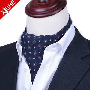 Neueste Custom Fashion Design 100% Polyester gedruckt Ascot Krawatte Krawatte für Männer