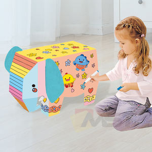 Juguetes de dibujo de cartón de animales en 3D para niños, juego de pintura colorido artesanal Montessori, juguetes para niños pequeños con sonido - Product Image 2