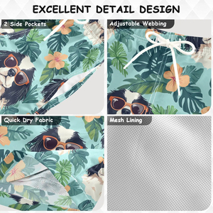 <b>Men's</b> Casual Summer Beach <b>Swim</b> <b>Shorts</b> Quick-Drying Breathable Oversized Surf High Quality Plain Dyed Solid <b>Pattern</b> Worsted - Product Image 4