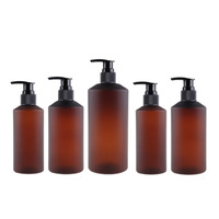 HBC-Bouteille ronde en plastique givrée pour lavage des mains, shampoing, lotion, 100ml, 150ml, 200ml, 300ml, 500 ml
