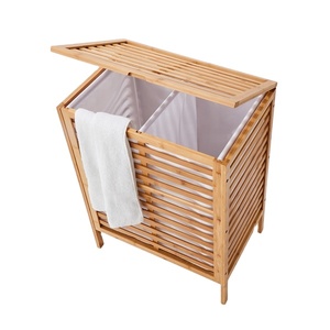 Giặt Hamper với hai ngăn hai phần giặt giỏ với có thể tháo rời trượt Túi & kệ - Product Image 1