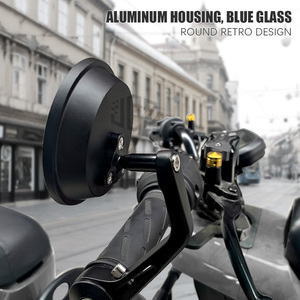 Rétroviseurs Ronds en Verre Bleu pour Piaggio Vespa GTS Sprint Primavera 150 300 125 <span class=keywords><strong>250</strong></span> LX <span class=keywords><strong>Gilera</strong></span> - Product Image 4
