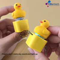 Creative Cartoon Pu Material Sound and Light Function Charging Frog-shaped Small Pendant Keycap Axles Tester Custom Keychain
