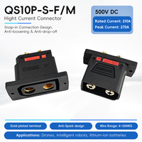 Connecteur d'alimentation rapide QS10P-S-F/M pour batterie lithium, vélo électrique, voiture RC, anti-étincelles, montage sur panneau, prise à déconnexion rapide