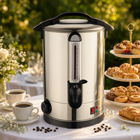 Urne à café électrique commerciale en acier inoxydable, machine à café mécanique, 140 tasses, 2000W, chauffe-eau pour hôtel et extérieur