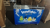 Nouveau chariot commercial de machine à glace de flocon de neige pour la conception spéciale d'industrie de restauration pour le stockage et le transport de machine à glace