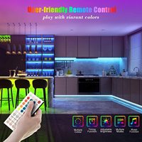 Tiras LED RGB Inteligentes WiFi con Conexión a Alexa y Google, SMD 5050, Control por Aplicación, Sincronización con Música, Tira de Luz LED de 49.2 Pies