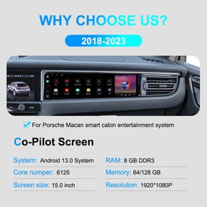 Navihua for Porsche Macan 2018-2023 Auto <b>Stereo</b> GPS Multimedia Player Co-pilot 14.5" Touch Screen Car <b>Stereo</b> Passenger Carplay - Product Image 2