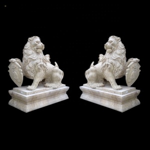 Estatua De León de mármol natural tallada a mano para estatuas de <span class=keywords><strong>Rey</strong></span> León de jardín estatuas de bronce de León - Product Image 3