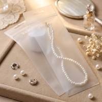 Sacs refermables personnalisés recyclables avec logo, pour bijoux, bagues, boucles d'oreilles, petits emballages, sacs à fermeture éclair en PVC givré avec trou de suspension