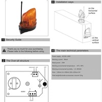 Lampe d'avertissement étanche et anti-poussière, AC/DC 12V~265V, lampe d'alarme clignotante LED avec antenne