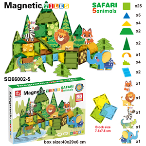 Blocs de <span class=keywords><strong>construction</strong></span> magnétiques sur le thème de la nature et des animaux du zoo 2026, 30/50/70 pièces, cadeau éducatif pour enfants, <span class=keywords><strong>jouet</strong></span> en plastique robuste pour garçons et filles - Product Image 5