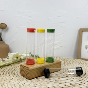 Tube en plastique PS Transparent grand tube d'emballage rond de test en plastique transparent - Product Image 2