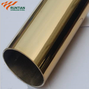 Tube en acier inoxydable 304 couleur or 2 1/2, <span class=keywords><strong>prix</strong></span> fabricant, tube rond pour main courante - Product Image 4