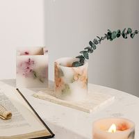Bougies parfumées de forme ronde avec marque de distributeur OEM Vente en gros Bougies parfumées au parfum de fruits