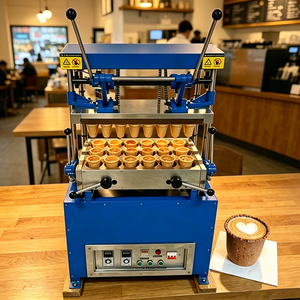 Machine de production de gobelets <span class=keywords><strong>à</strong></span> café comestibles <span class=keywords><strong>à</strong></span> petite échelle, facile <span class=keywords><strong>à</strong></span> utiliser, <span class=keywords><strong>à</strong></span> commande manuelle, <span class=keywords><strong>moule</strong></span> fixe, 2 <span class=keywords><strong>à</strong></span> 60 unités pour l'industrie alimentaire - Product Image 4