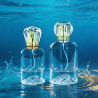 Vente en gros de flacons de parfum en verre noir rectangulaires avec pulvérisateur à pompe, logos personnalisés, luxueux, mats, 30 ml, 50 ml, 100 ml, avec couvercle