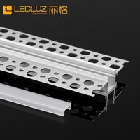 Profilé LED encastré sans cadre en aluminium pour éclairage linéaire encastré sans couture pour plafonds et murs